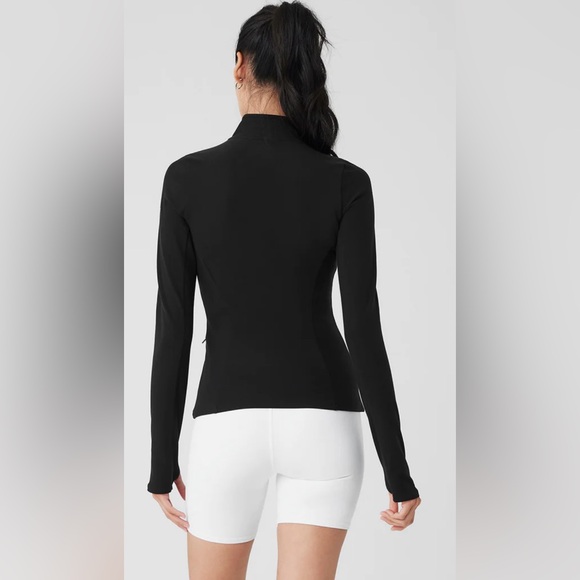 NWT Alo Yoga Alosoft 1/2 Zip Rapid Pullover Black Size XS - Picture 4 of 15